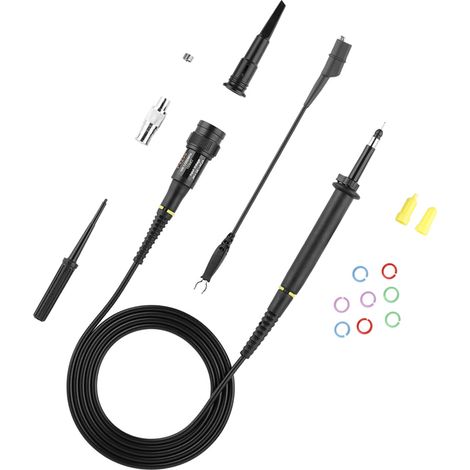 Kit de sonde haute tension P4250 pour oscilloscope, rapport de réduction 100:1, 2 kV, 250 MHz, pinces crocodiles et câbles de test BNC. (1/5)
