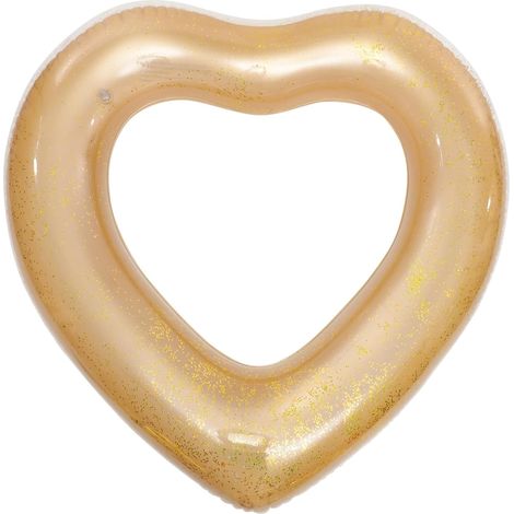 Bouée gonflable en forme de cœur en PVC, couleurs aléatoires, pour la natation en piscine et à la plage.-AquaForge (1/5)
