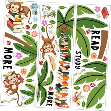 Sticker Mural Arbre et Singe Adhésif Décoratif pour Chambre Garçon et Filles en Pvc (1/5)