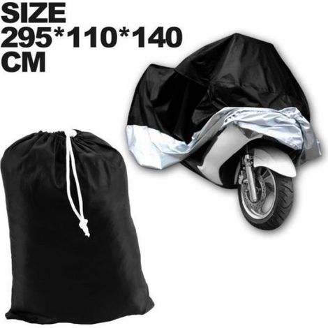 Housse de protection pour moto - XXXL - Imperméable - Résistant aux UV - Noir Argenté (1/3)