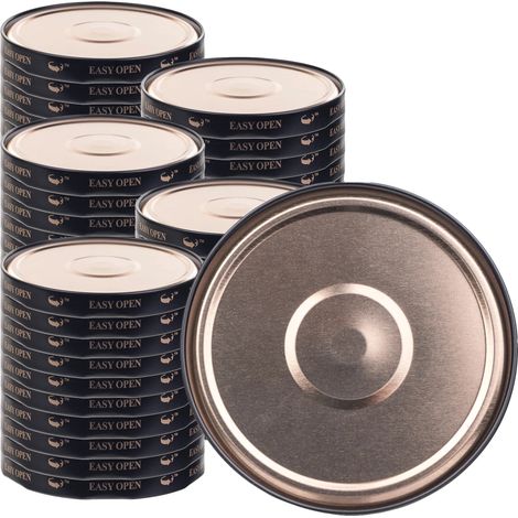 Couvercles de bocaux, joint étanche, matériau sûr pour les aliments, noir (1/5)