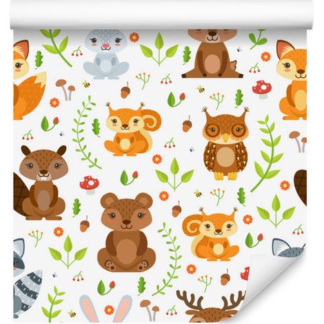 Papel pintado Amigos del Bosque para salón y dormitorio, 50x1000 cm. (1/5)