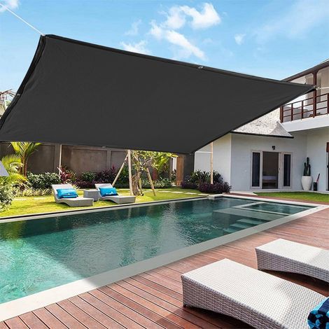 Voile Pare-Soleil - Tissu HDPE Haute Densité - 2 x 2 m - Pour Jardin Cour Arrière Terrasse Piscine Barbecue - 1 Pièce (1/5)