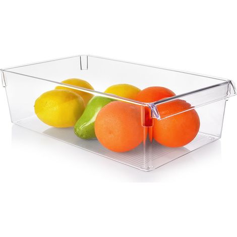 Kühlschrank-Organizer, Küchen-Lebensmittelaufbewahrungsbehälter, 36 x 20,5 x 10 cm (1/4)