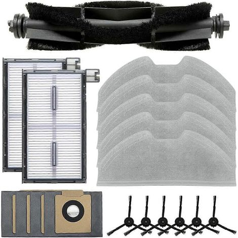 Accessoires pour aspirateur robot X8 Pro série X8 Pro : brosse principale, filtre HEPA, lingette de nettoyage, sacs à poussière (1/5)