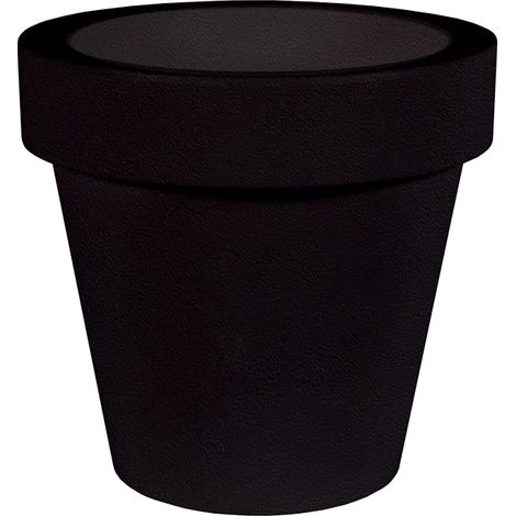 Moovere – Jardinière ronde 120 cm – Polyéthylène noir résistant aux UV – Volume de 752,6 litres – Pour intérieur et extérieur (1/4)