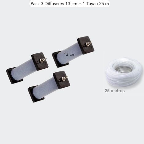 Pack 3 Diffuseurs D'Air, 13 cm De Long + 1 Tuyau De 25 m, Bassins (1/5)
