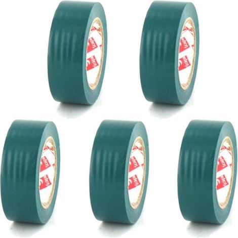 Lot de 5 rubans adhésifs électriques SCAPA - PVC - 19mm - 2702-19-vert