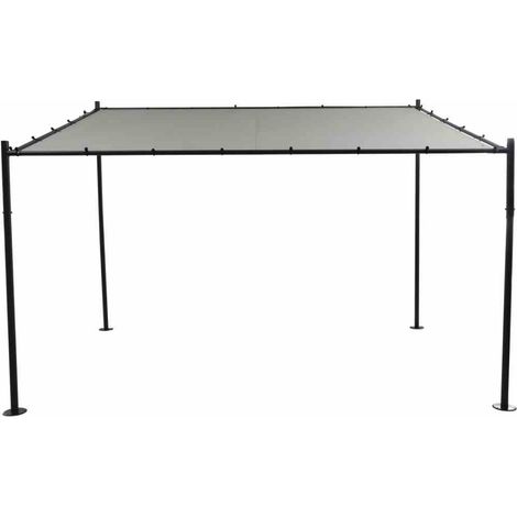 Levino Pavillon 300x400 cm Gestell aus Stahl, anthrazit, Bezug aus Polyester, 250g/m² in hellgrau (1/5)