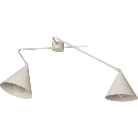 Plafonnier moderne minimaliste Galaxy beige-gris 2xE27 Sigma