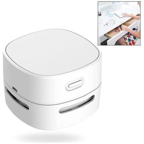 Sollbry Mini Aspirateur de Table sans Fil USB Rechargeable, Aspirateur de Bureau, Balayeuse Aspirateurs à Main, la Poussière de la Table, pour Table Bureau Coussin Voiture Clavier (1/5)