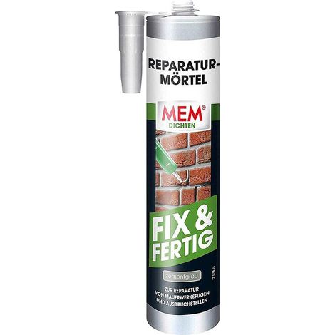 MEM Reparatur Mörtel Fix und Fertig Zementgrau 300ml