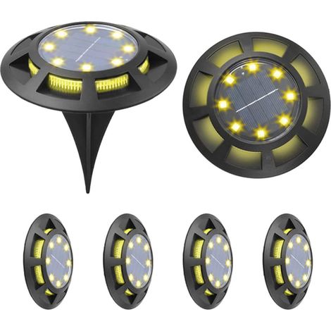 Lampe Solaire Pour Extérieur - 16 LED - 1,2 V - IP65 - Pour Allée Jardin Terrasse - Lot de 16 Pièces (1/5)