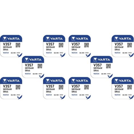 .10 piles Varta 357 SR44W.
..
..
.
