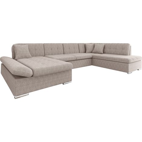 Sofá rinconero Comfivo Tilia I, Izquierda, Función de descanso, Almacenaje, 345x205x76cm, 0