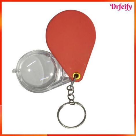 Loupe - Grossissement 10x - Lentille Acrylique - Porte-Clés Pliable - Pour Lecture Et Observation De Petits Objets - 1 Pièce (1/4)
