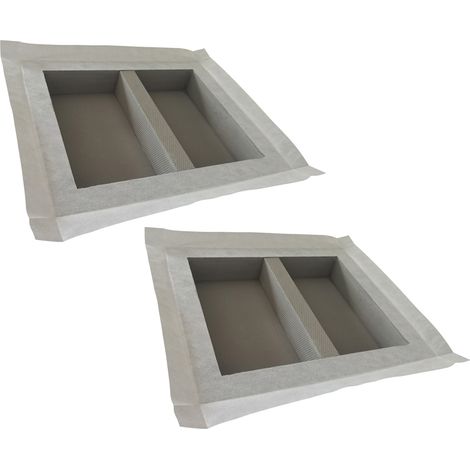 U-Tile – Lot de 2 niches à carreler étanches 50 x 40 cm – Profondeur 9 cm – Prêt à carreler pour espaces humides – Installation rapide