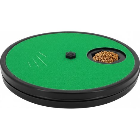 Beyamis Griffoir à ongles TinyGlam pour chien - Tapis à griffer rond rotatif 3 en 1 avec boîte à friandises, tapis à griffer (vert) (1/5)