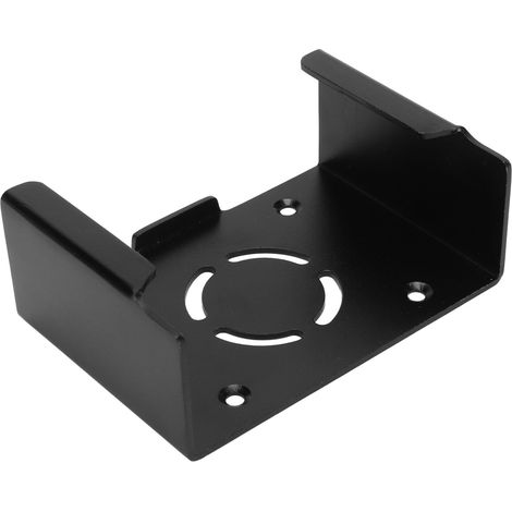 Support mural en alliage d'aluminium antirouille pour décodeur TV iOS, fixation par vis, noir (1/4)