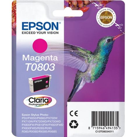 EPSON Cartouche d'encre T0803 Magenta - Colibri (C13T08034011) (1/2)