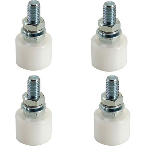 Metalideal  Lot de 4 olives de guidage rouleau Nylon - 30 x 30 mm