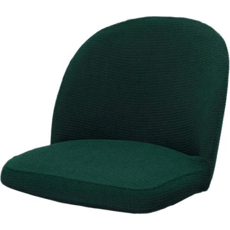 Housse de table sans accoudoirs en polyester, housse arrière amovible et lavable en forme de demi-cercle, pour meubles-Dark Green (1/5)