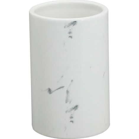 TrendLine Zahnputzbecher Marmor-Optik Zahnbürstenhalter Badbecher Becher