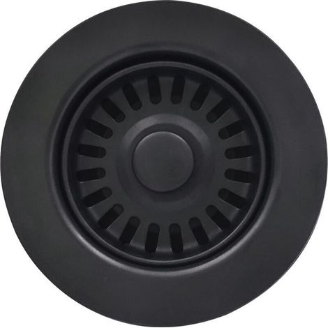 Schwarzes Küchenspülbecken mit Siebkorb und Abflusssiebdeckel für Granit-/Feuerkeramik-Küchenspülen (Durchmesser 114.3 mm) (1/4)