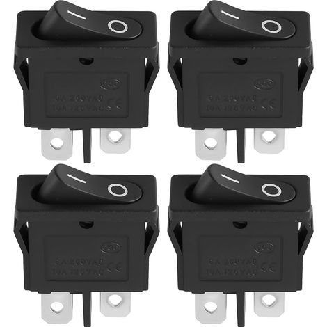 4 Interrupteur à Bascule 2 Positions 2 Broches 19 X 7 Mm 250 V CA 6 A KCD1 Compatible avec Fiches Plates de 4,8 Mm (1/5)