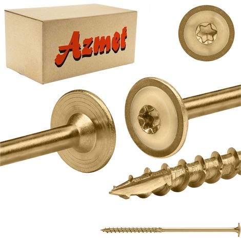 Vis à bois 10x220 - Tête plate Torx - 50 pièces - Résistantes et durables - Idéales pour la menuiserie