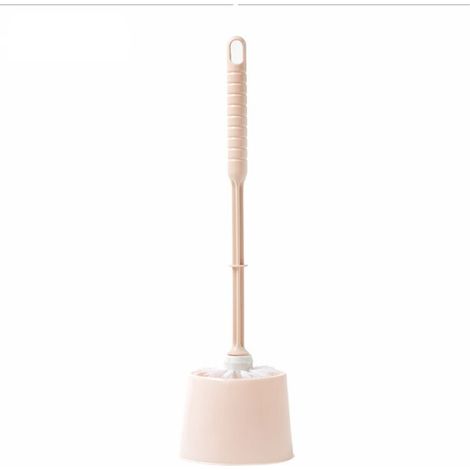 Brosse de toilette Ensemble de toilette en plastique Brosse de toilette douce E138 Brosse de toilette en plastique à long manche en plastique pour la maison (1/5)