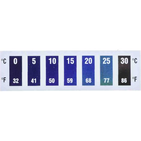 Étiquette thermosensible RS PRO 0°C à 30°C, Réversibilité 7 niveaux ( Prix pour Paquet de 10 )