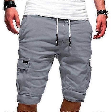 Herren-Joggingshorts, elastischer Bund, Cargotaschen, mittellanger Oberschenkel (1/3)