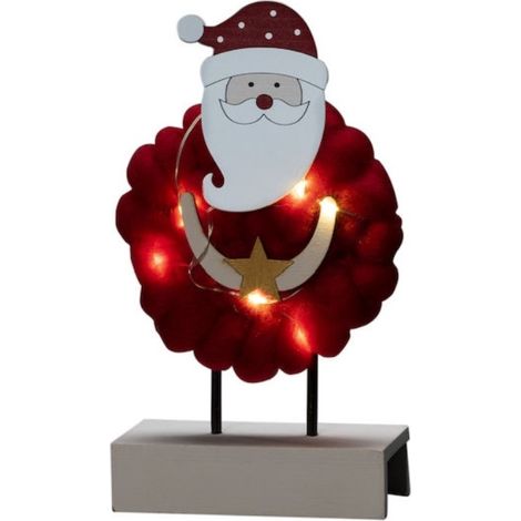KONSTSMIDE 3267-550 LED Holzsilhouette "Santa mit Baumwolle" (1/4)