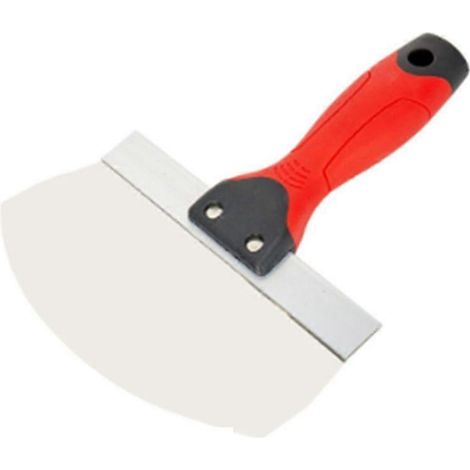 Godet à Plâtre et Enduit, Pelle Inox pour Seau de Maçon, Raclette de Finition Acier Inoxydable, Accessoire de Chantier (1/5)