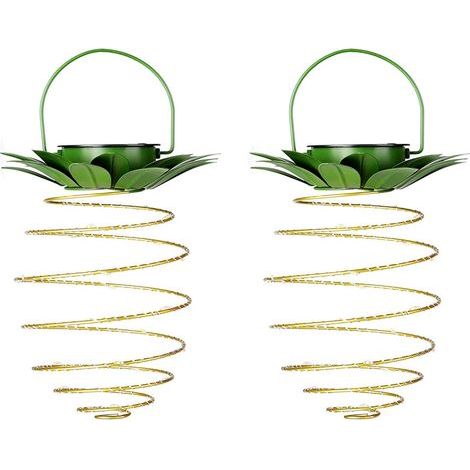 Suspensions lumineuses d'extérieur - 60 LED étanches, à énergie solaire, en forme d'ananas, pour jardin, terrasse, porche, cour et jardinage-AquaForge (1/5)
