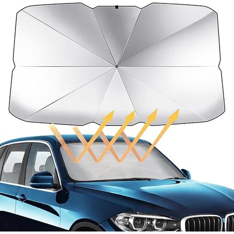 Faltbarer Sonnenschutz für die Windschutzscheibe von Autos, 125 x 65 cm, Sonnenschutz für SUVs und LKWs