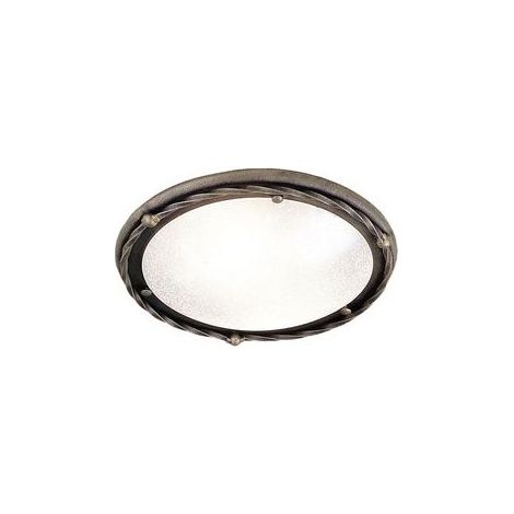 Plafonnier effet ciel étoilé rond 30cm E27 noir/doré Elstead