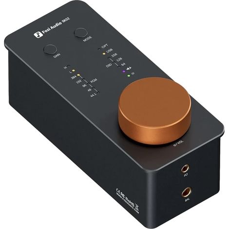 Amplificatore DAC per cuffie, supporta DSD256, ingressi USB e ottico, SK02-arancione (1/2)