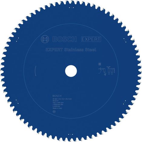 Bosch EXPERT Stainless Steel Circular Saw Blade 305 x 2.5/2.2 x 25.4mm T80 (1/4)