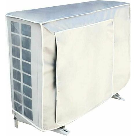 Housse Climatiseur Exterieur - Tissu Oxford Argenté - Protection Hivernale Contre Pluie Neige Poussière UV - Dimensions 72x26x57 cm - 1 Pièce