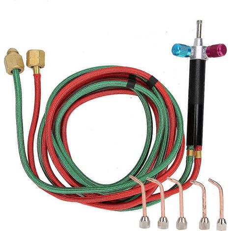 Torche à oxygène pour soudage et brasage avec 5 embouts remplaçables pour le traitement des bijoux (S) (1/5)