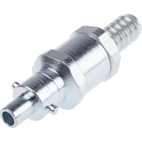 Raccord rapide pneumatique RS PRO, Tuyau cannelé vers Mâle G 3/8 Mâle 9.5mm 3/8pouces PCL en Acier ( Prix pour 1 ) (1/2)