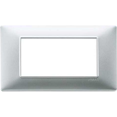 14654.20 Plaque Plana 4 modules en argent mat
