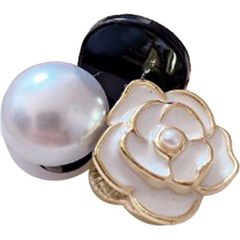 Épingle à cheveux Camélia Fleur Blanche avec Perles Artificielles, Clip Multifonctionnel pour Fête, Coiffure Élégante (1/5)
