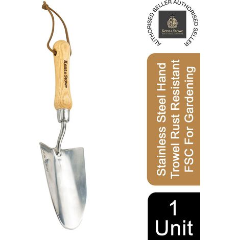 Kent & Stowe Stainless Steel Hand Trowel Rust Resistant FSC For Gardening