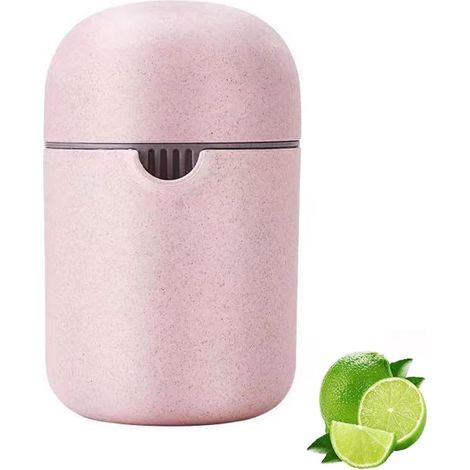 Presse-citron, presse-agrumes portable avec deux modes d'utilisation, presse-agrumes manuel pour différents fruits (rose2) (1/5)