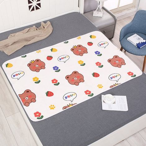 Wasserdichte Unterlage Hygieneunterlage / Baby Pipi Matte 100 x 150 cm, wasserdichtes TPU, Baumwolle & saugfähiger Samt, atmungsaktiv, doppelseit (1/5)
