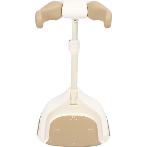 Support de bain pour bébé réglable en hauteur avec base antidérapante et pliable, couleur kaki. (1/5)