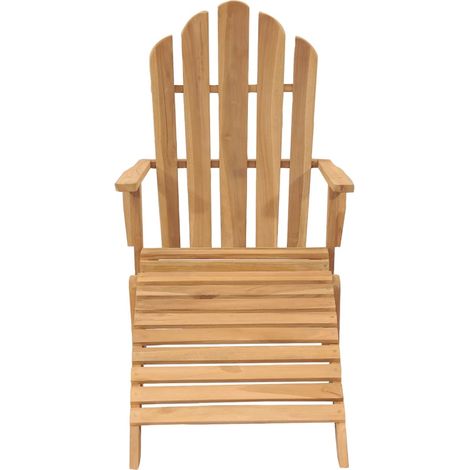 Maison Exclusive - Chaise Adirondack avec repose-pied bois de teck solide (1/5)
